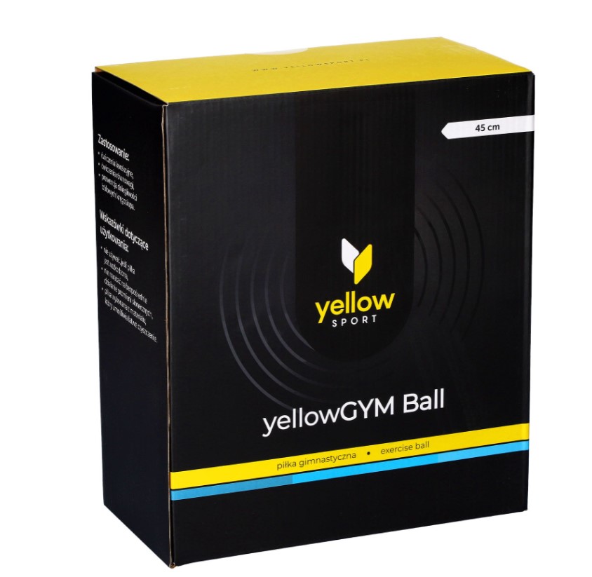 Piłka rehabilitacyjna yellowGYM ball 45cm niebieska - obrazek 2